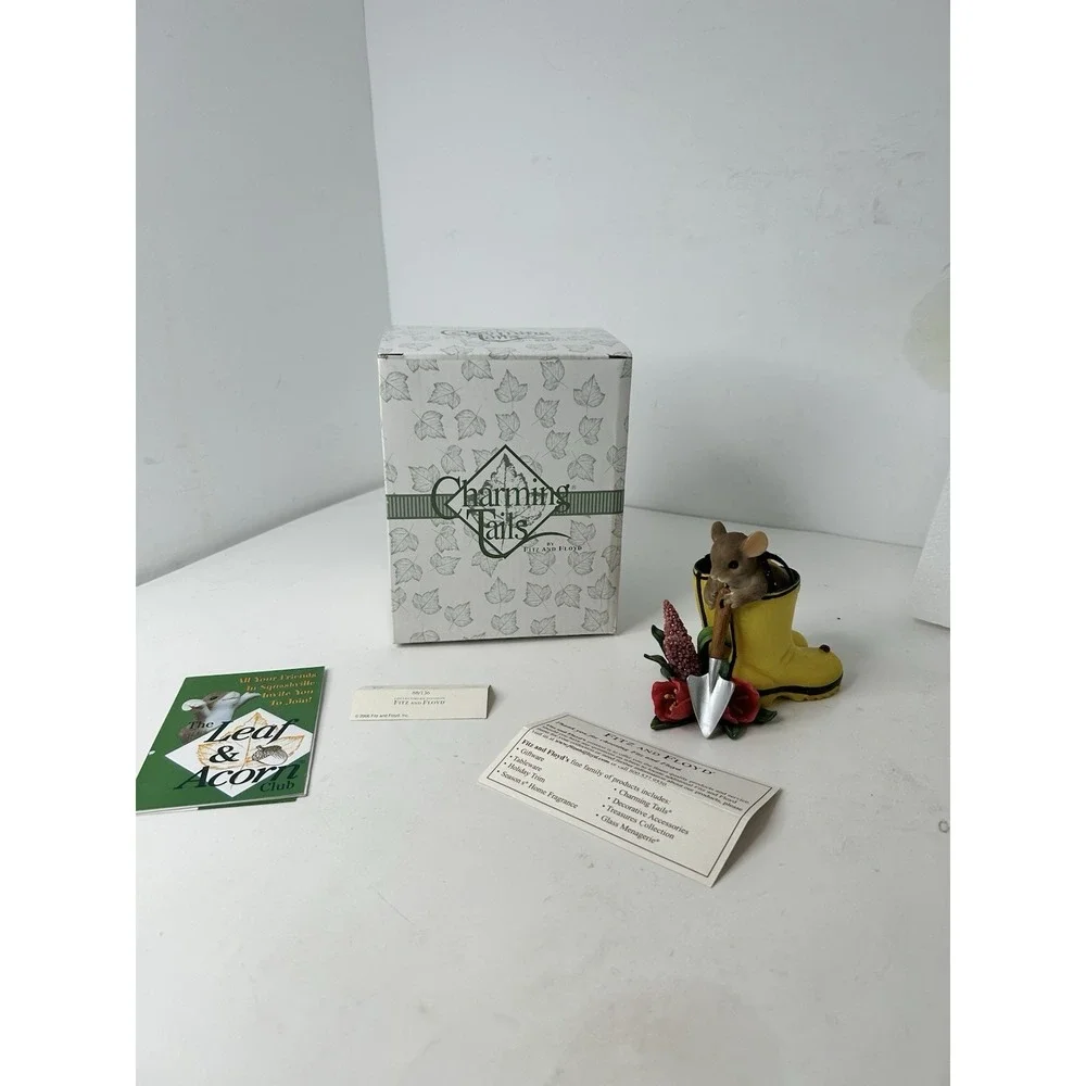 Charming Tails Fitz and Floyd Gardening Is Good‎ For The Sole 88/136 EUC